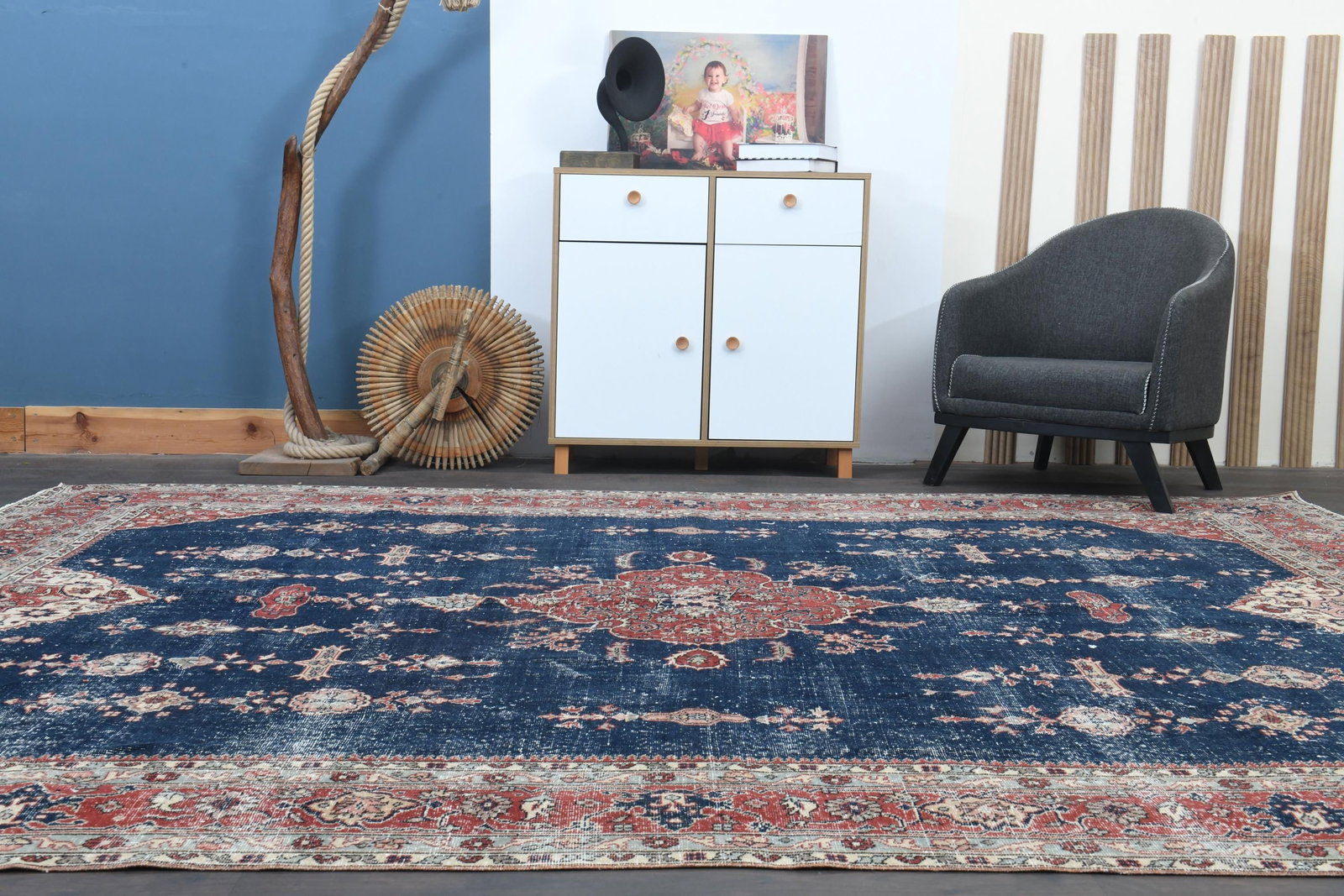 9'1x11'6 ft, COLORFUL AREA RUG - 6