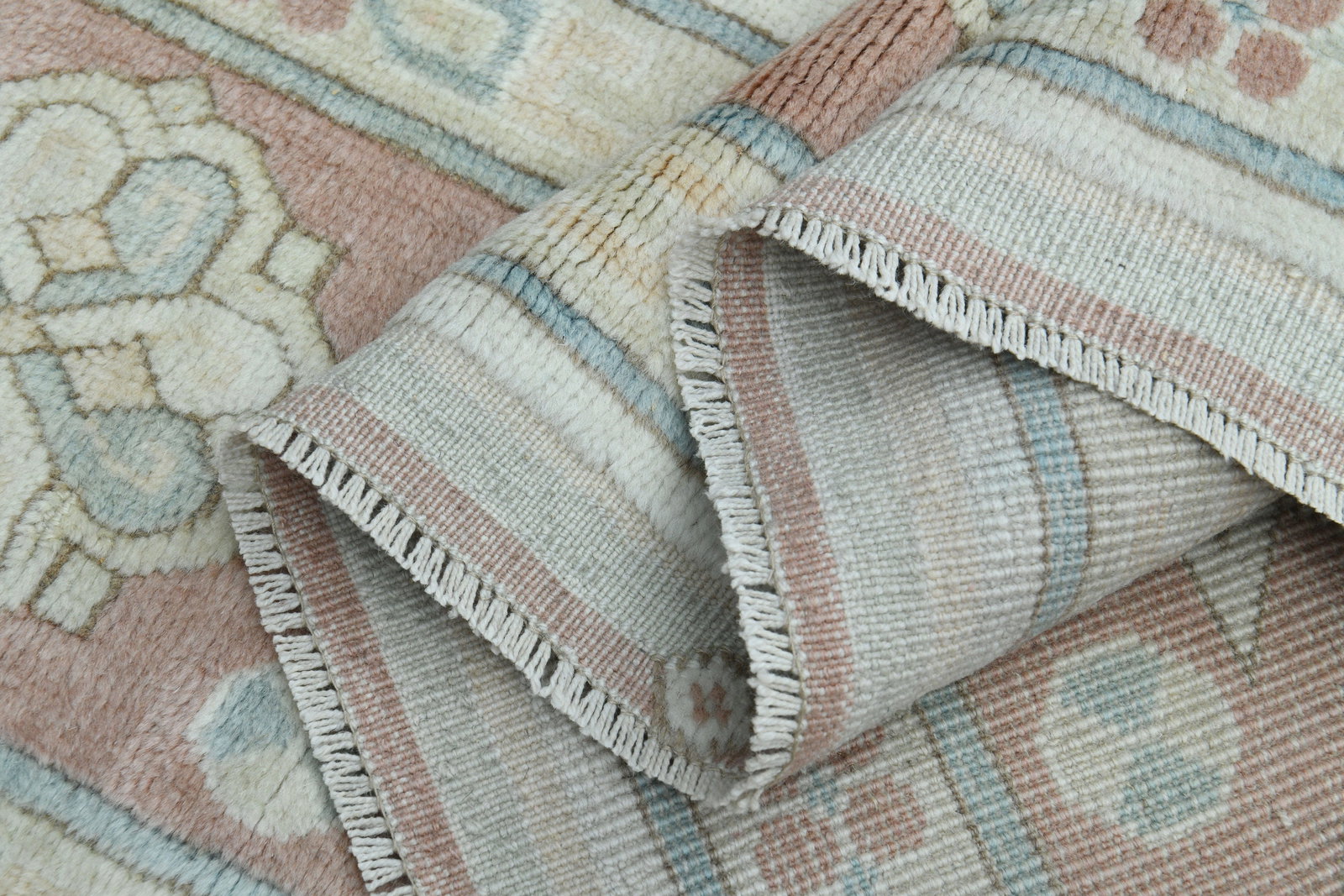 6'6x10'1 ft, TURKISH OUSHAK RUG: Title: 6'6x10'1 ft, TURKISH OUSHAK RUG Description: This Turkish one-of-a-kind Vintage Turkish Rug is hand-knotted and handwoven by the most skilled artisans who use pure wool, in muted, natural tones