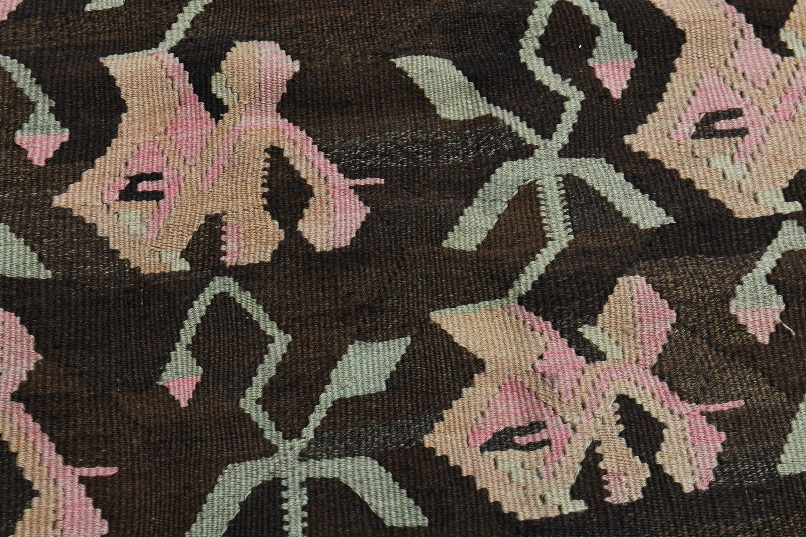 6'3x12'3 ft, IKAT TURKISH KILIM - 8