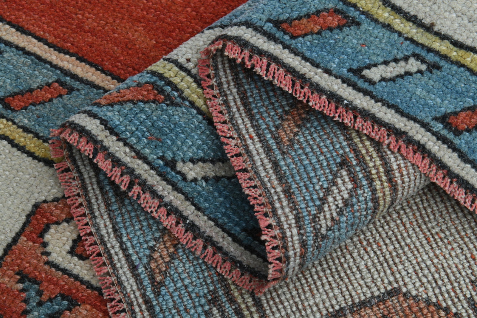 7'1x10'5 ft, TURKISH OUSHAK RUG: Title: 7'1x10'5 ft, TURKISH OUSHAK RUG Description: This Turkish one-of-a-kind Vintage Turkish Rug is hand-knotted and handwoven by the most skilled artisans who use pure wool, in muted, natural tones