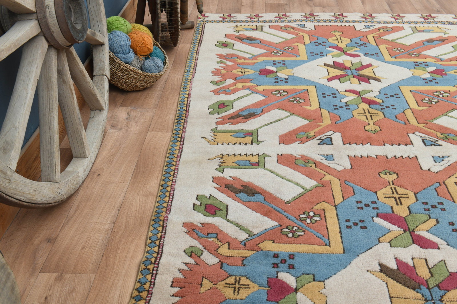 5'7x10'8 ft, GEOMETR?C, OUSHAK RUG - 4