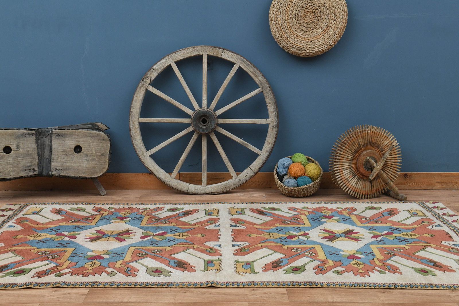 5'7x10'8 ft, GEOMETR?C, OUSHAK RUG - 9
