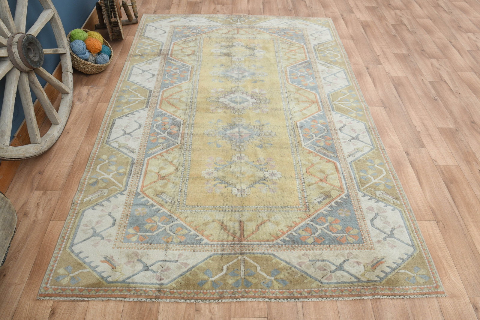 6'5x9'4 ft, YELLOW MILAS RUG - 6