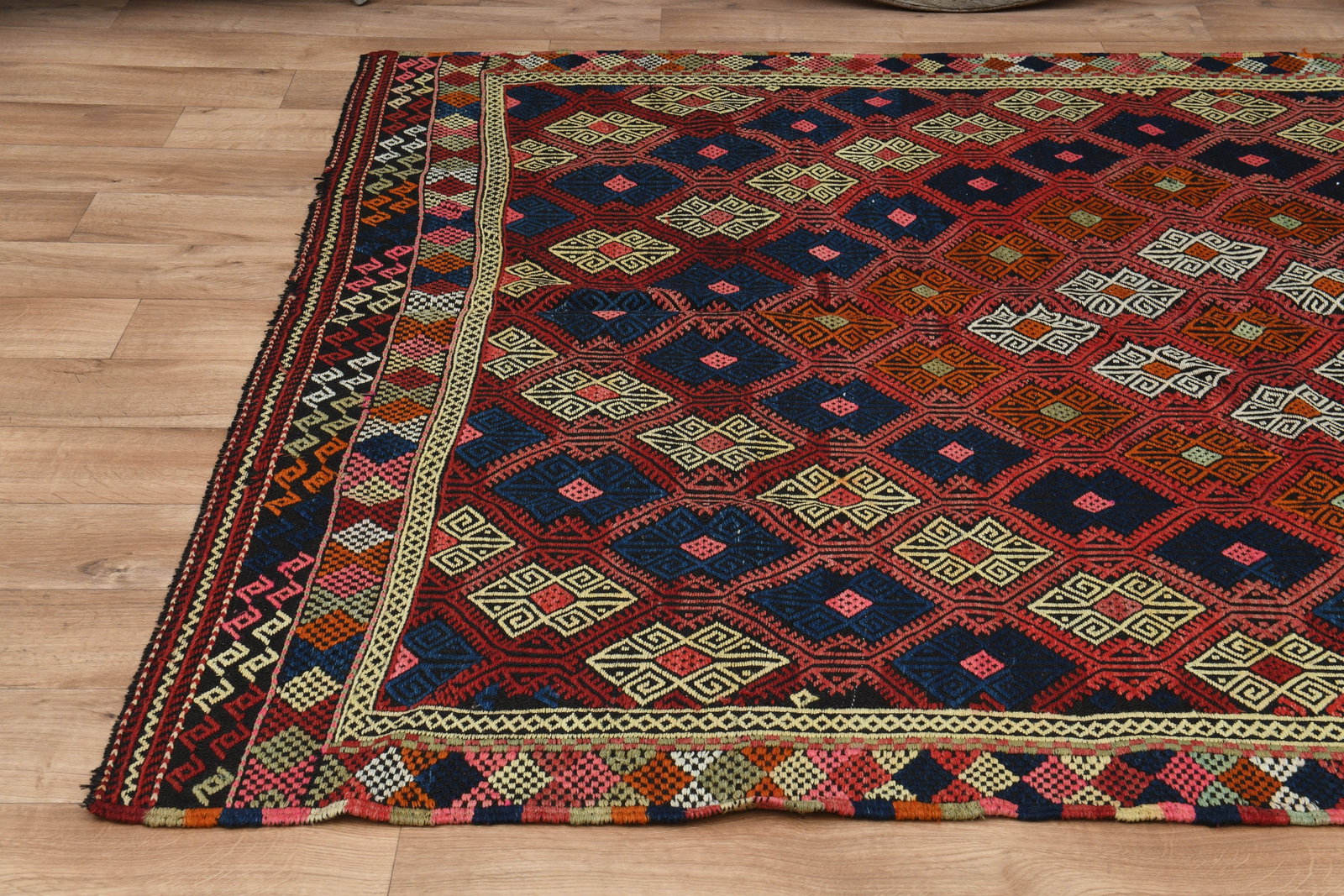 6'4x8'6 ft, IKAT PINK ORANGE - 3