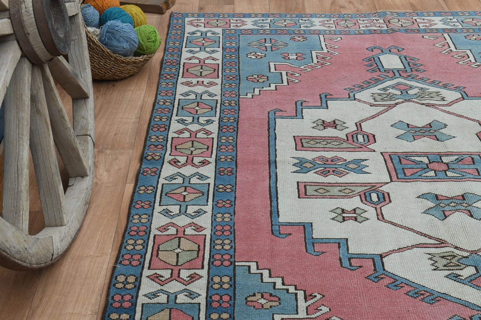 6'1x8'7 ft, PINK TURKISH ANTIQUE - 5