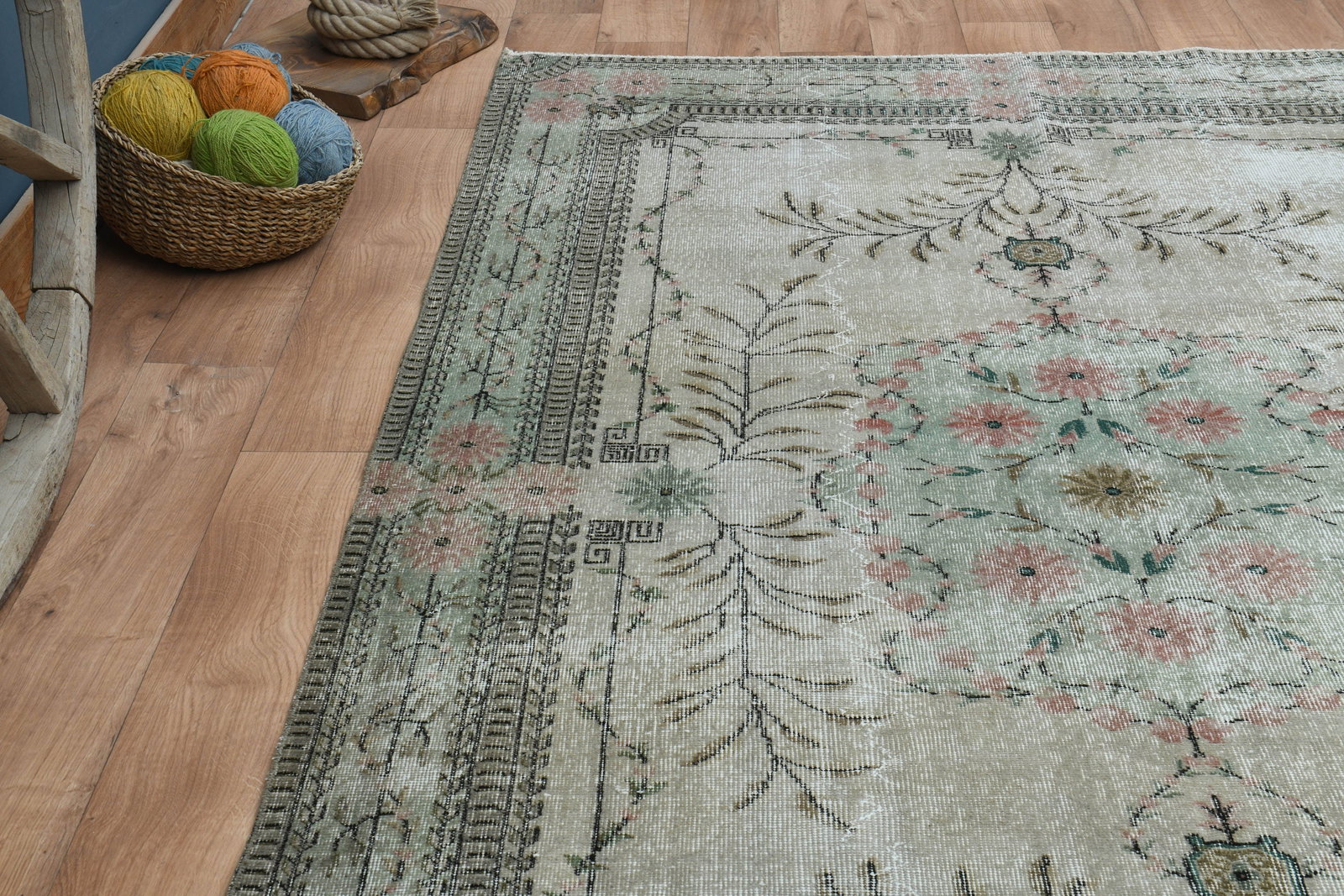 5'8x9'1 ft, BEIGE TURKISH RUG - 5