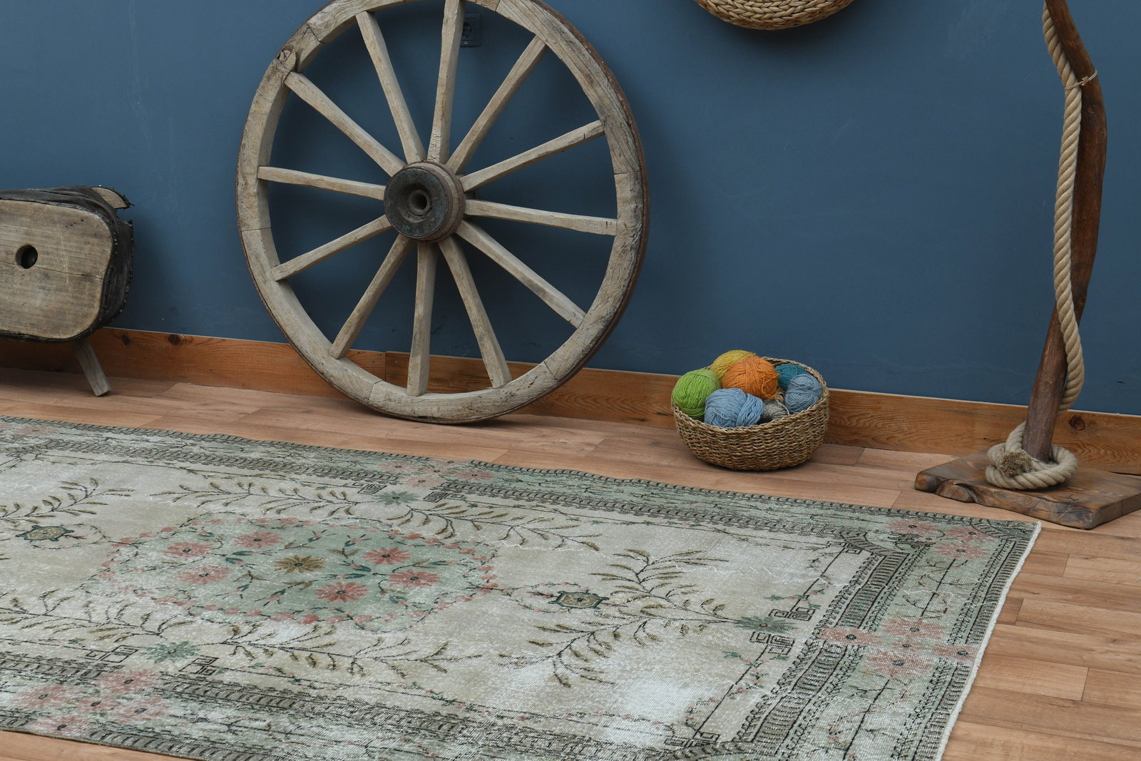 5'8x9'1 ft, BEIGE TURKISH RUG - 7