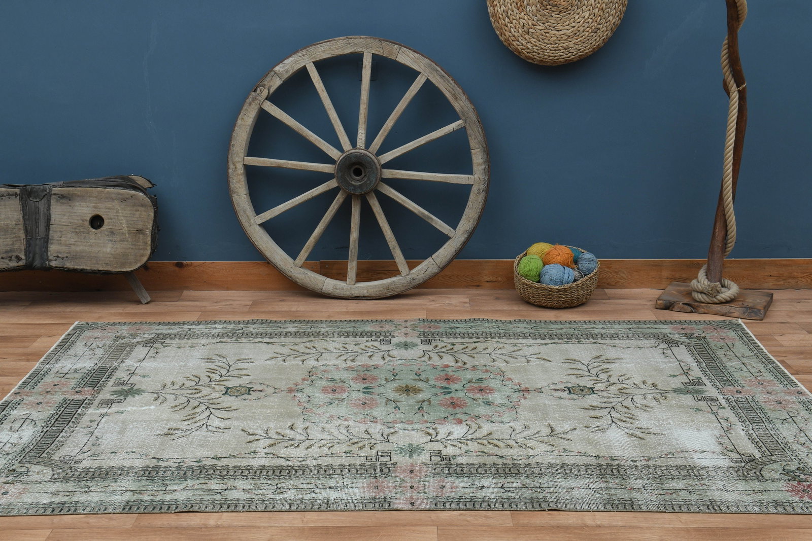 5'8x9'1 ft, BEIGE TURKISH RUG - 8