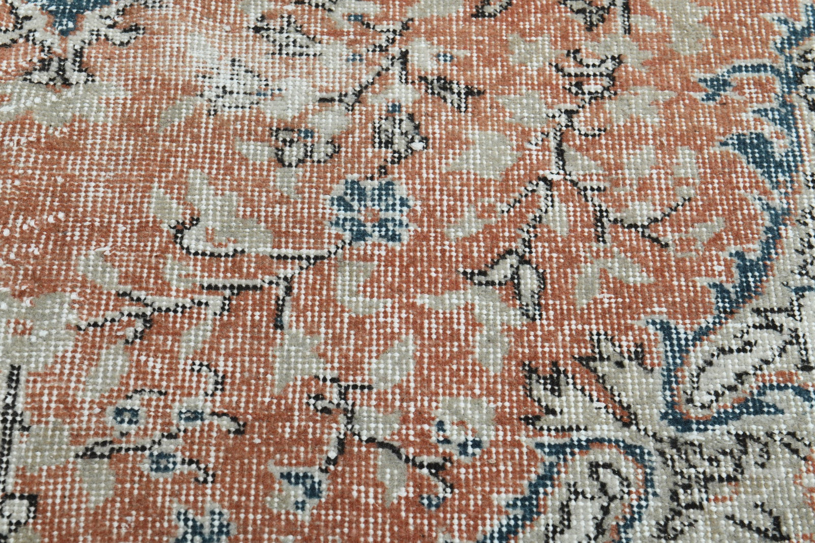 5'2x8'9 ft, ORANGE NAVY BLUE Rug - 7