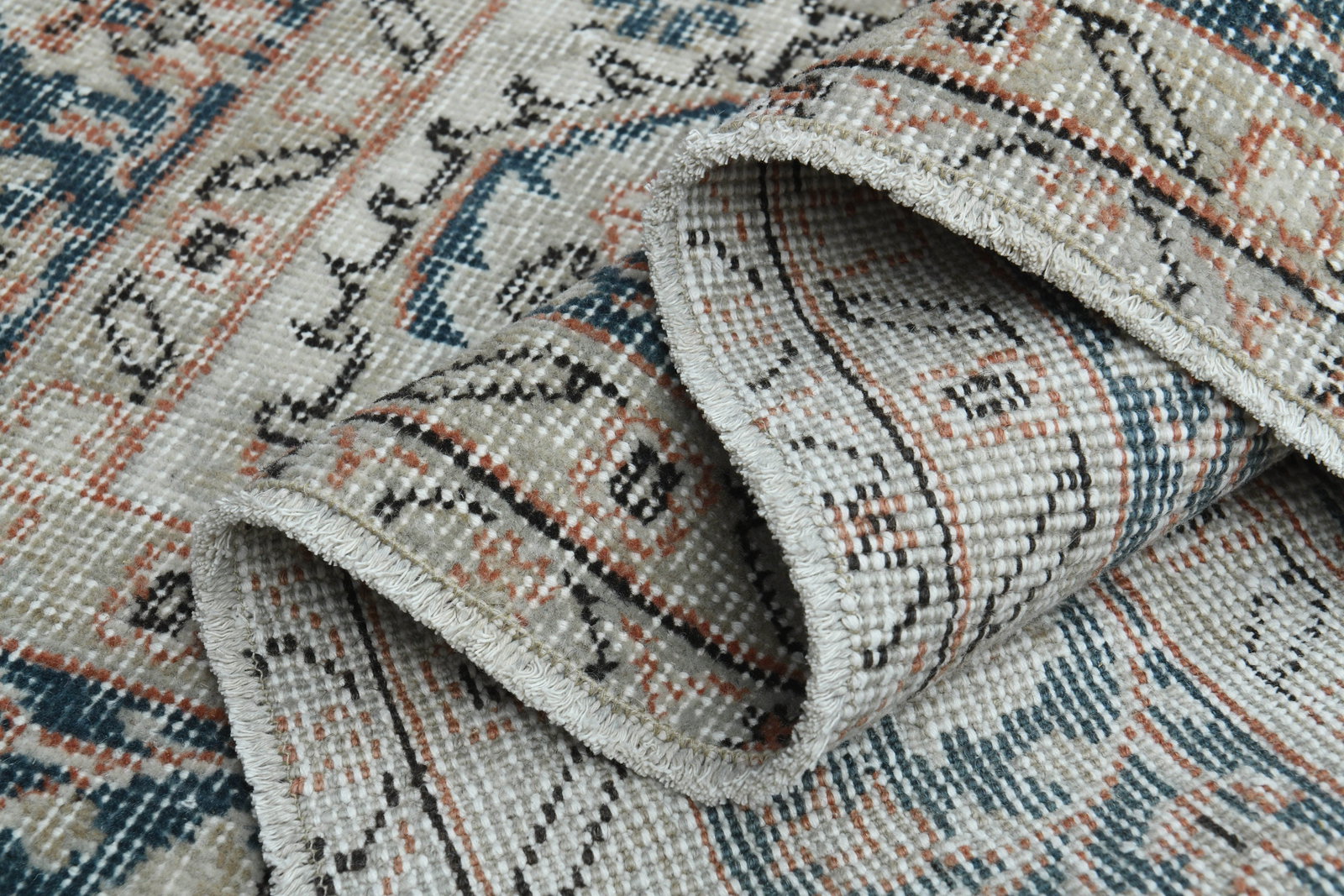 5'2x8'9 ft, ORANGE NAVY BLUE Rug - 9