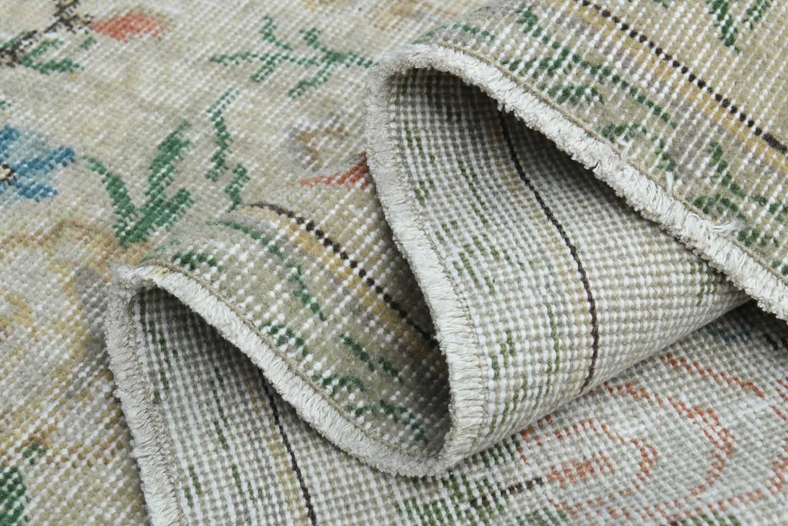 5'3x8'6 ft, BEIGE FLORAL RUG - 9
