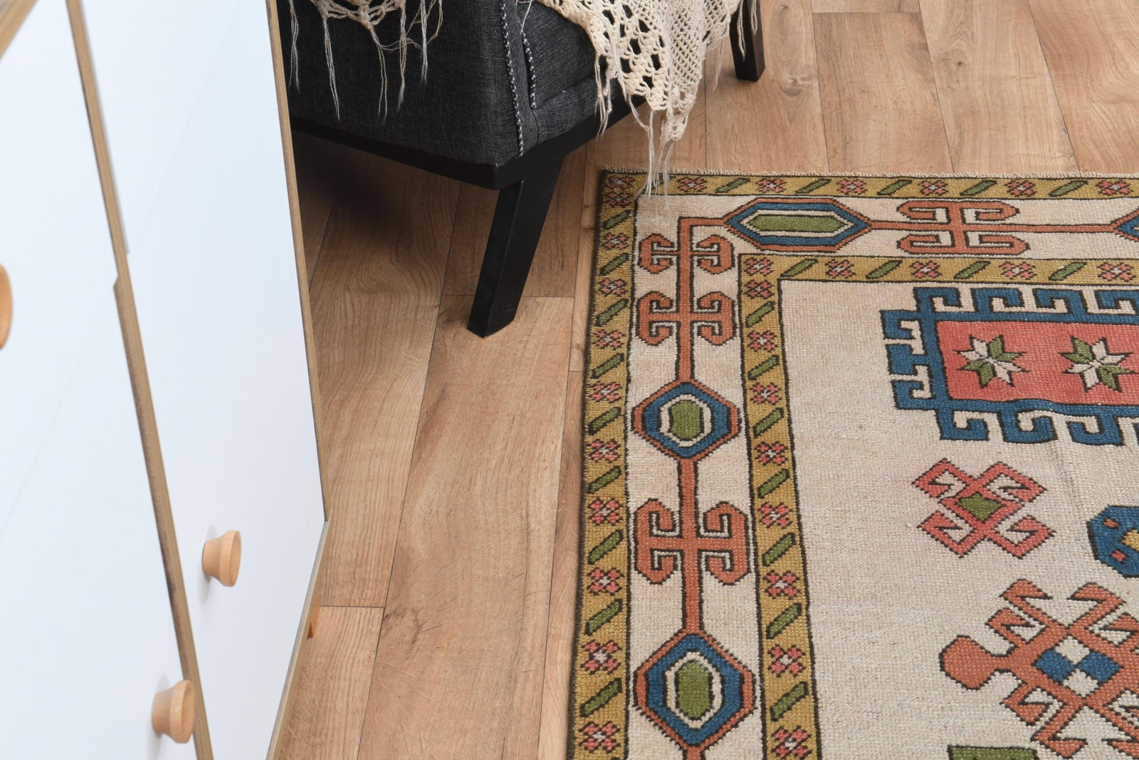 5'8x7'9 ft, Textured Bohemian Area Rug - 6