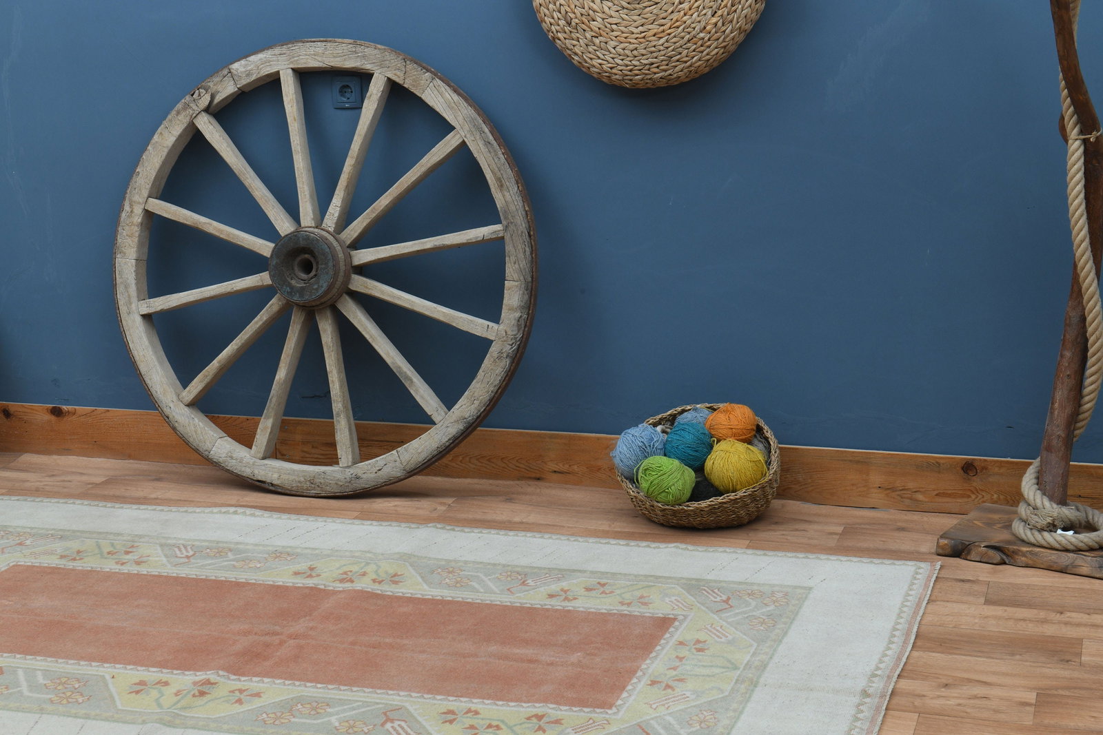 5'2x8'1 ft, OUSHAK RUG, Wool - 4