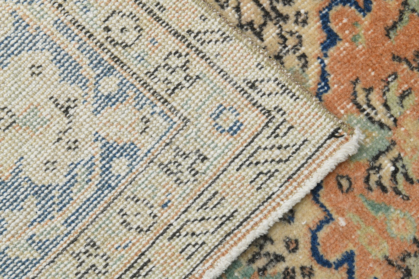 6'8x10'3 ft, ORANGE BLUE RUG - 3