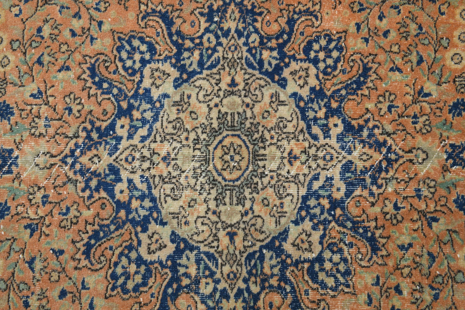 6'8x10'3 ft, ORANGE BLUE RUG - 4