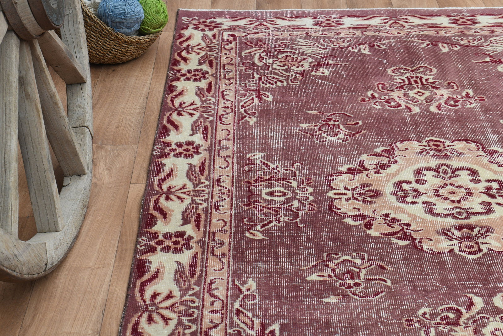 5'1x8'1 ft, PINK OUSHAK RUG - 5
