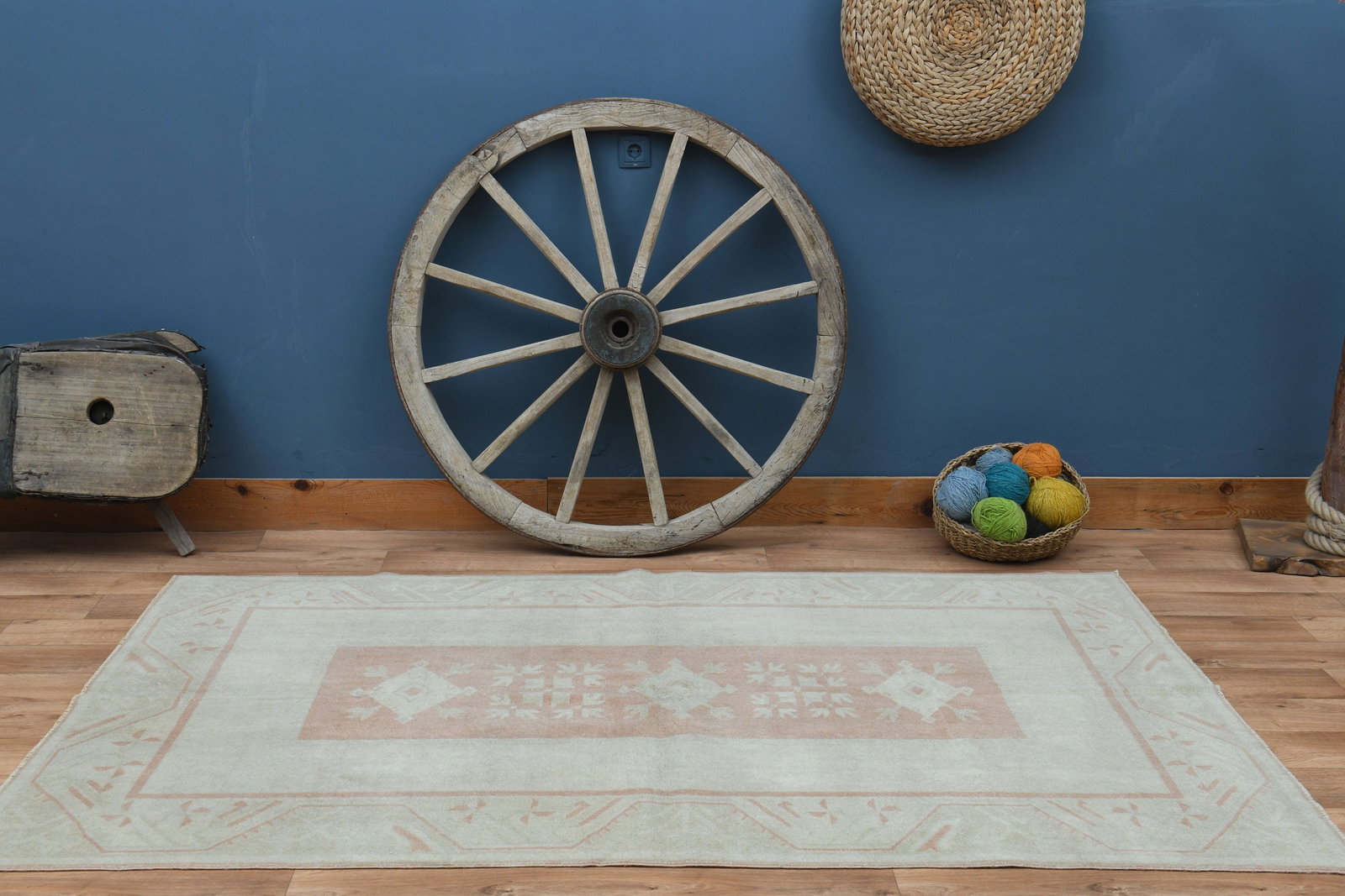 5x7'8 ft, OUSHAK RUG, Wool - 2