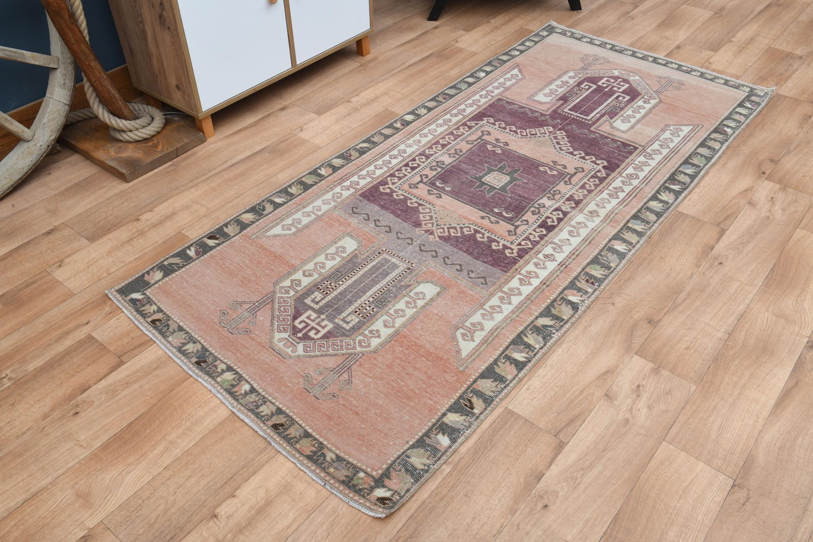 3'5x7'9 ft, PURPLE TURKISH RUG - 8