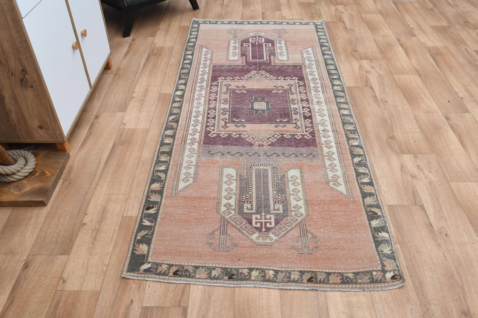 3'5x7'9 ft, PURPLE TURKISH RUG - 9