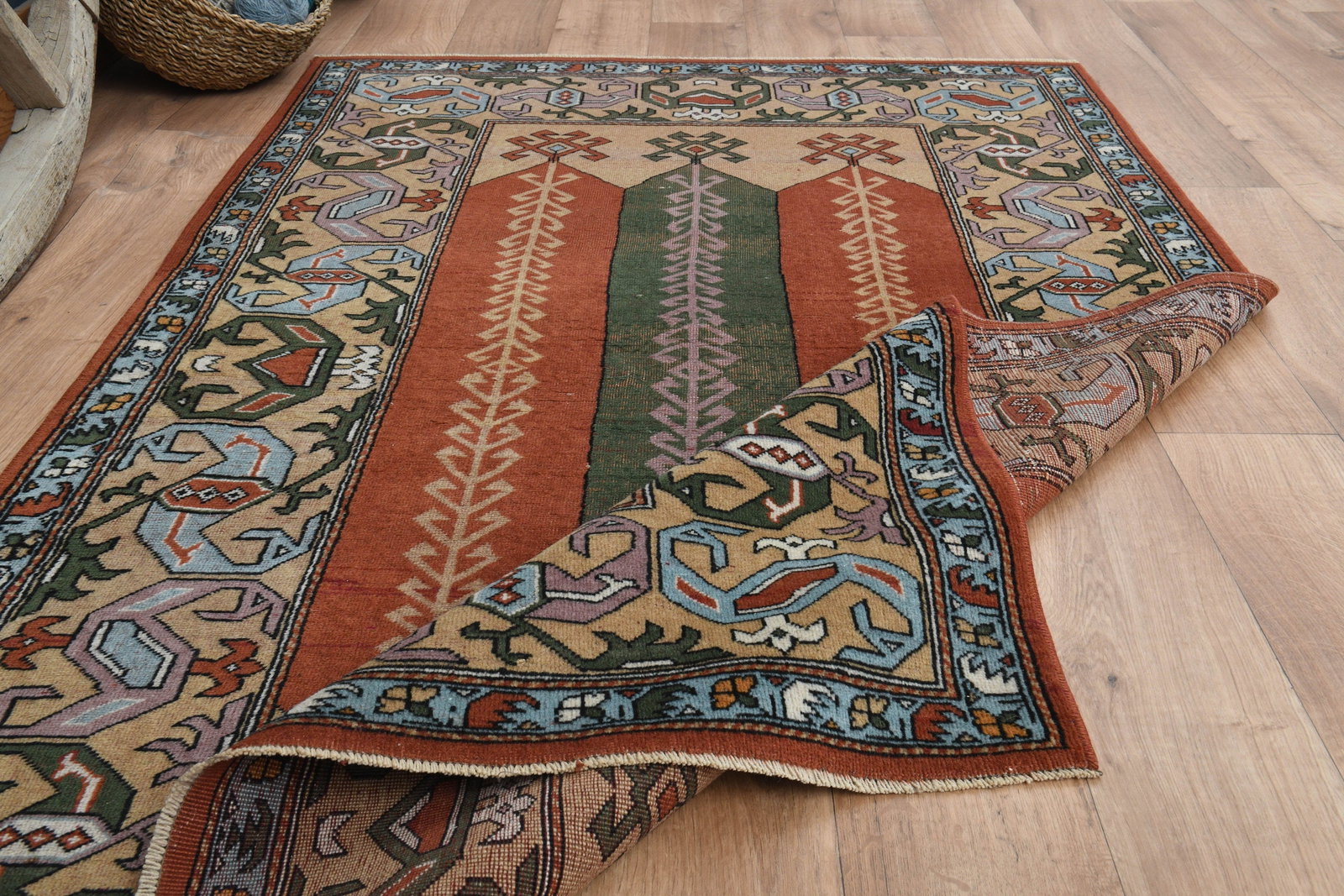 4x6'1 ft, TURKISH VINTAGE RUG - 3