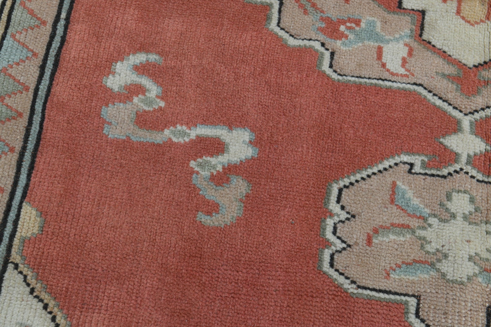 4'7x6'4 ft, ORANGE ORIENTAL RUG - 7