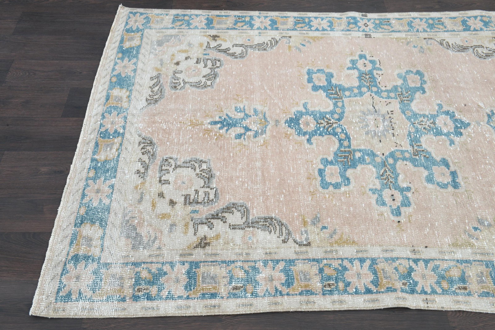 4.8x6.9 ft, FADED COLORS, Vintage Turkish - 5