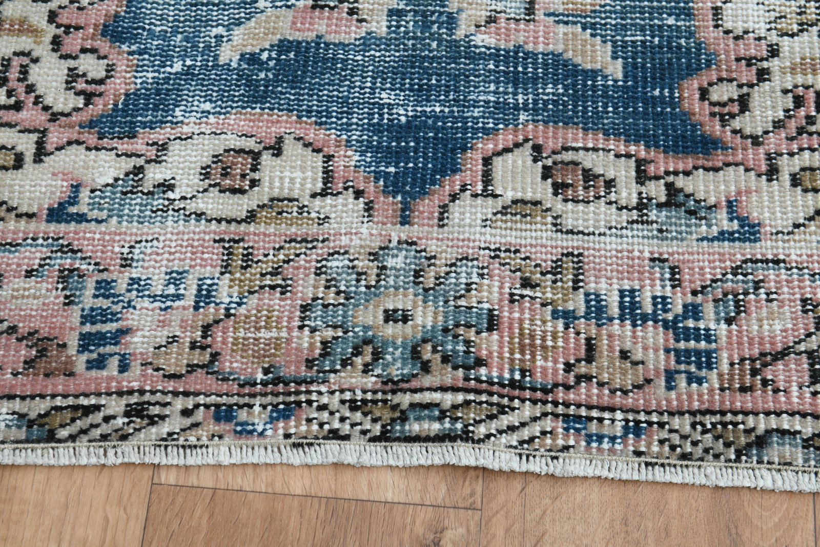 3'6x6'4 ft, FADED BLUE RUG - 3