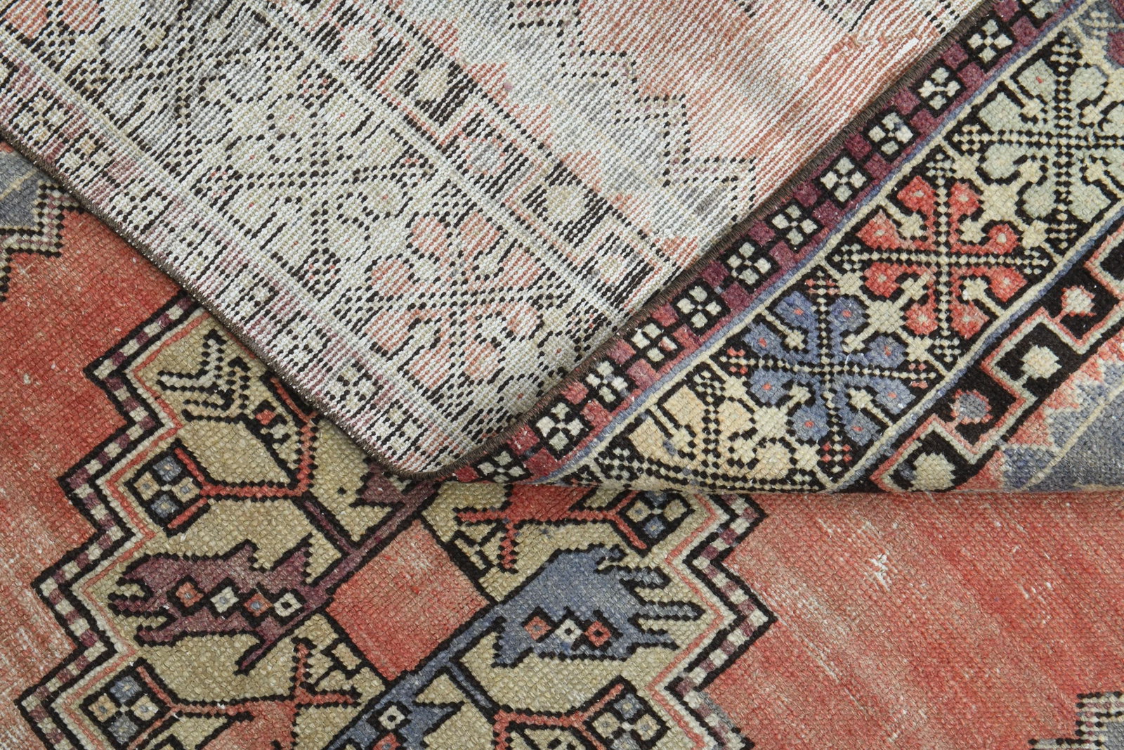3'7x6'2 ft, Bohemian Tribal Rug: Title: 3'7x6'2 ft, Bohemian Tribal Rug Description: This Turkish one-of-a-kind Vintage Turkish Rug is hand-knotted and handwoven by the most skilled artisans who use pure wool, in muted, natural tones