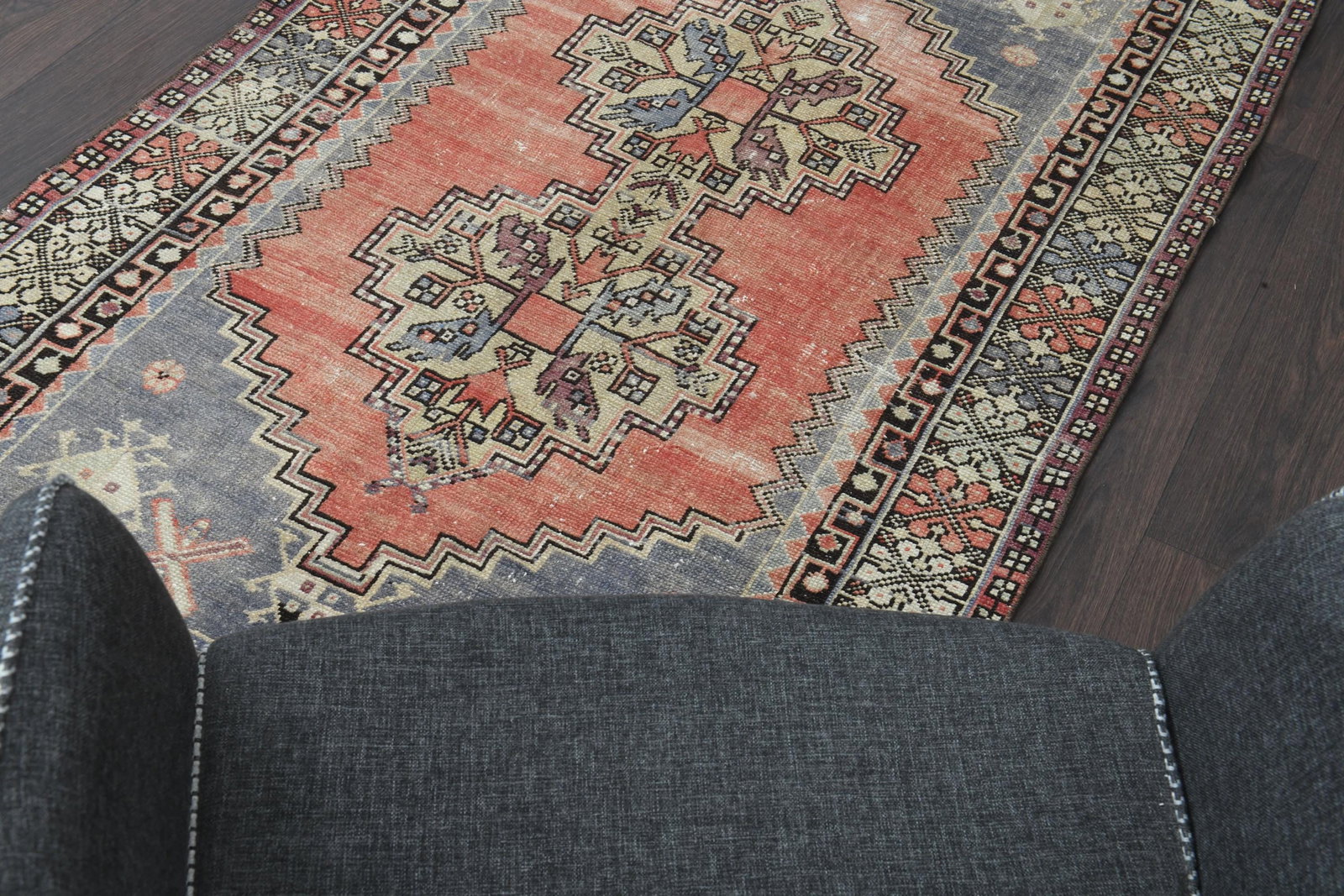 3'7x6'2 ft, Bohemian Tribal Rug - 9