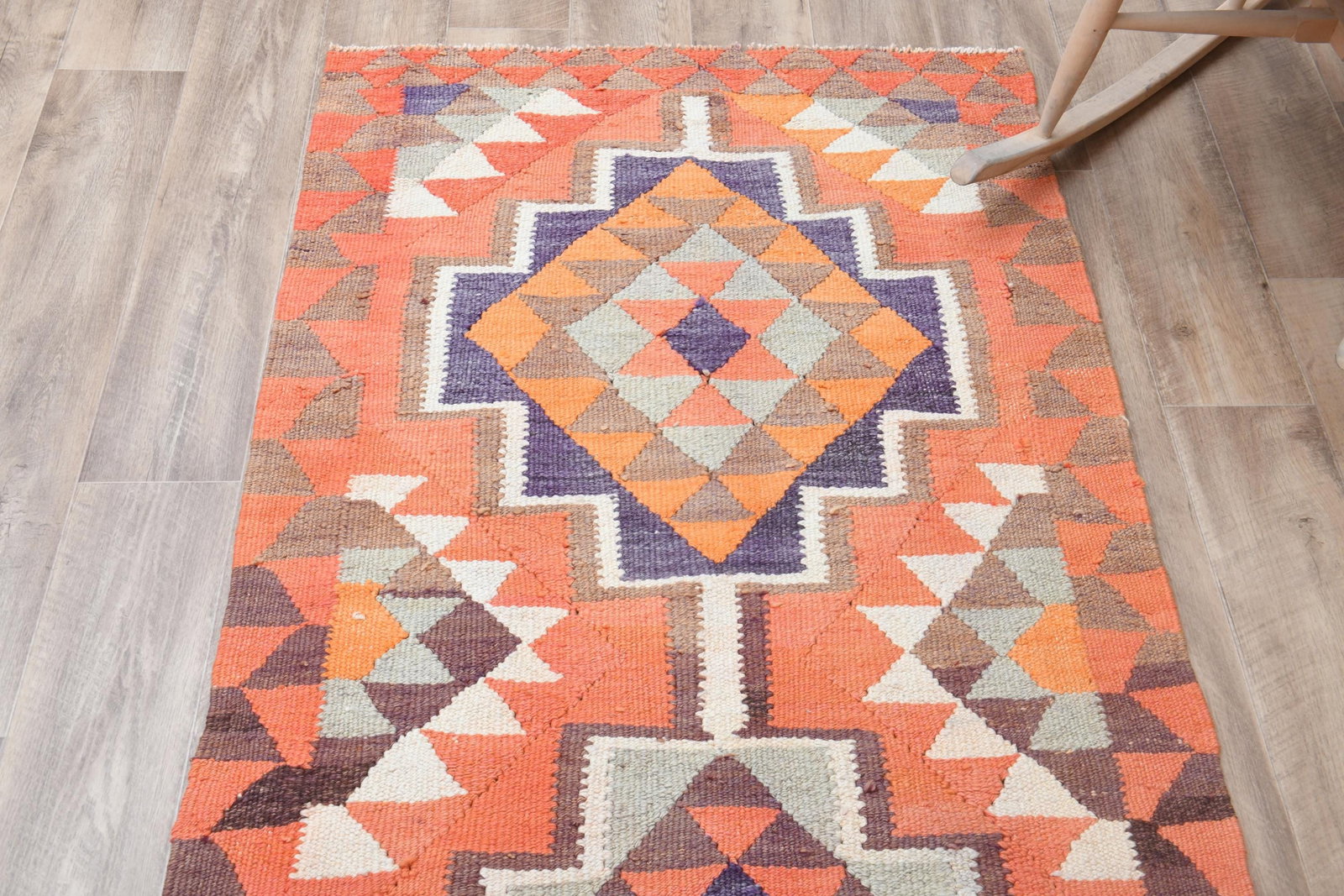 3'8x5'9 ft, ORANGE AREA RUG - 2