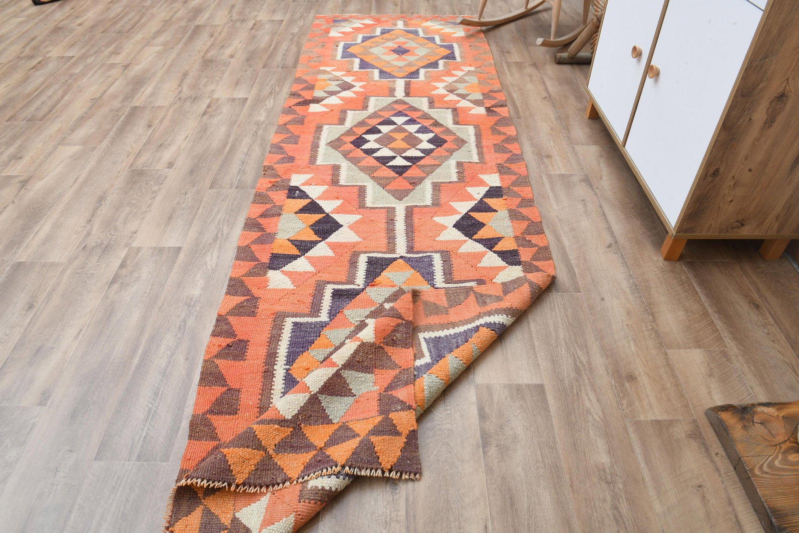 3'8x5'9 ft, ORANGE AREA RUG - 7