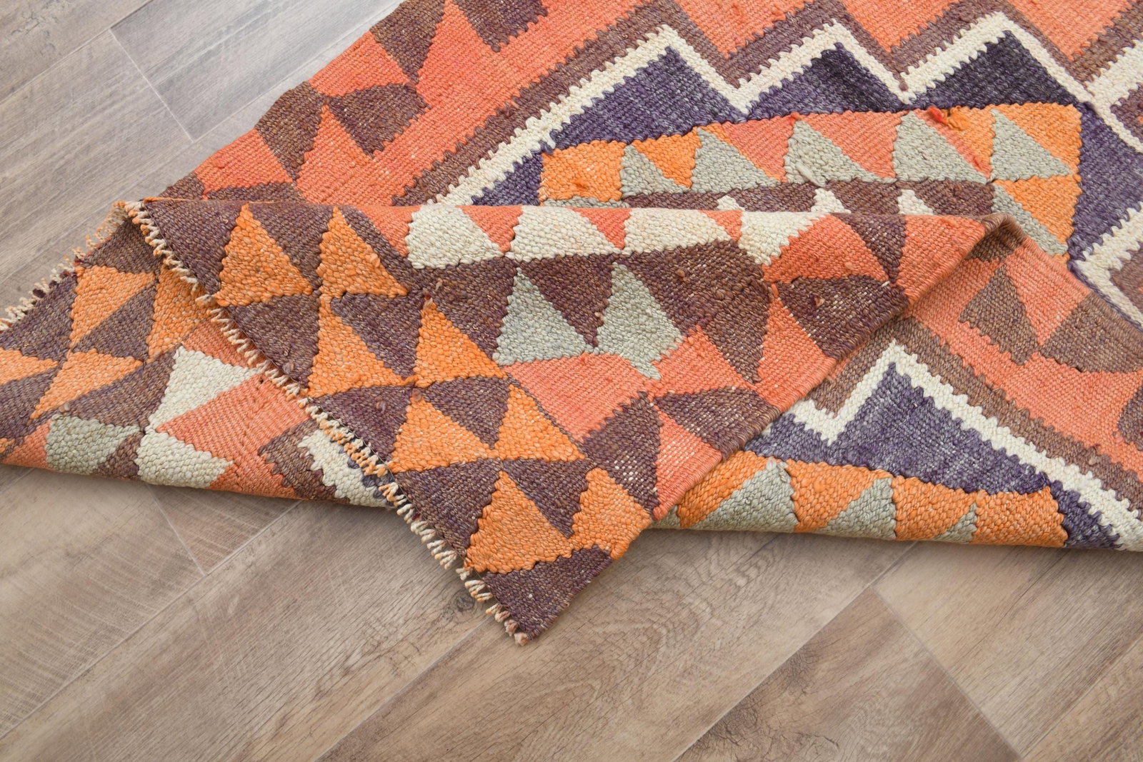 3'8x5'9 ft, ORANGE AREA RUG - 8