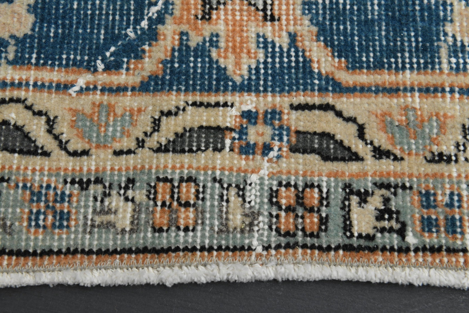 7x10 TURKISH VINTAGE Rug: Title: 7x10 TURKISH VINTAGE Rug Description: This Turkish one-of-a-kind Vintage Turkish Rug is hand-knotted and handwoven by the most skilled artisans who use pure wool, in muted, natural tones, and