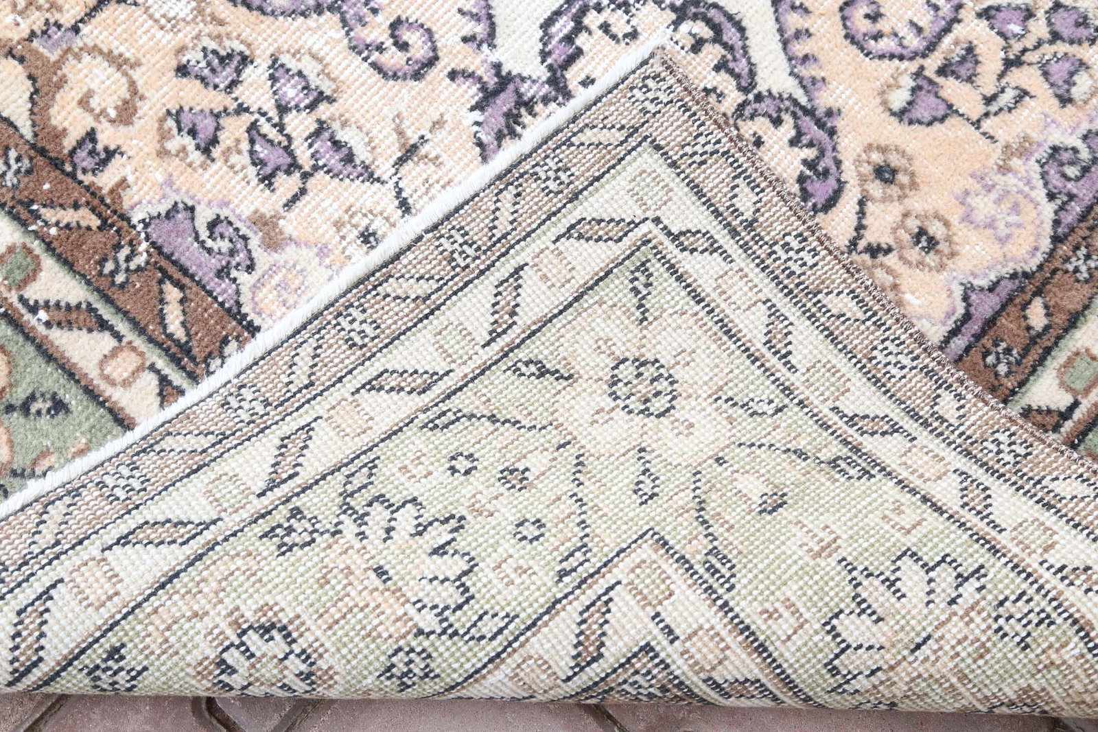 7x10.4, Turkish Medallion, Vintage Oushak Rug - 8