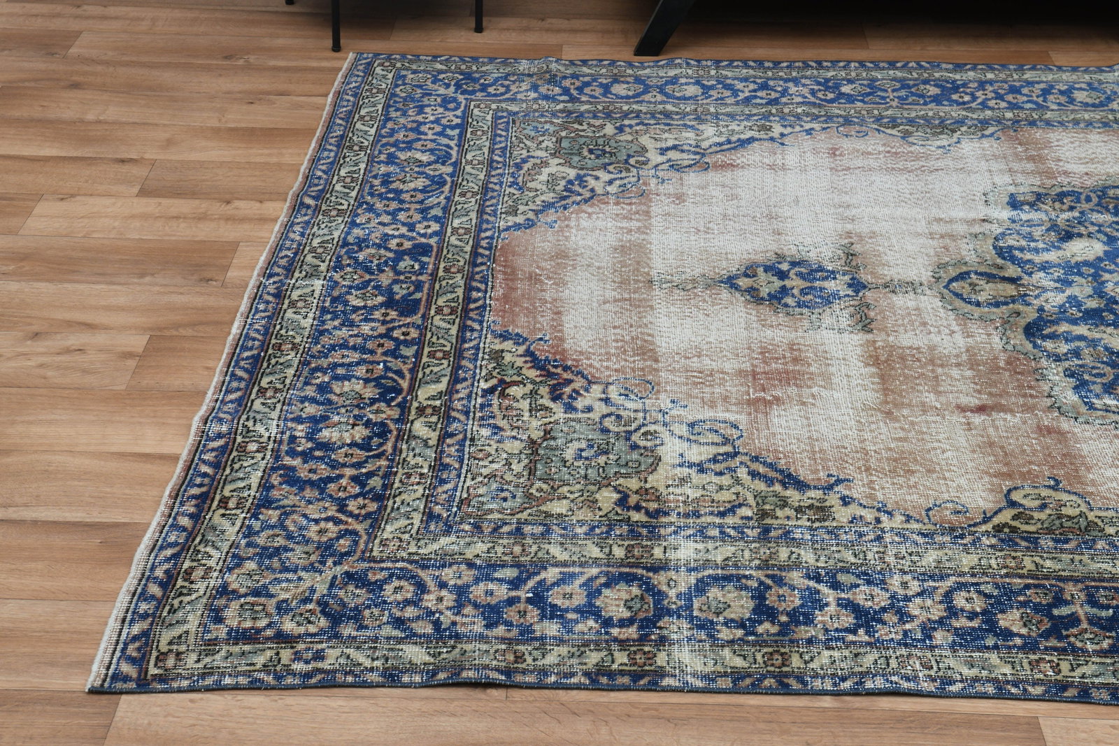 6'7x10'7 ft, PINK VINTAGE RUG - 5