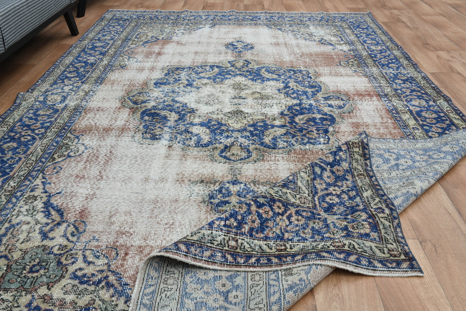 6'7x10'7 ft, PINK VINTAGE RUG - 8