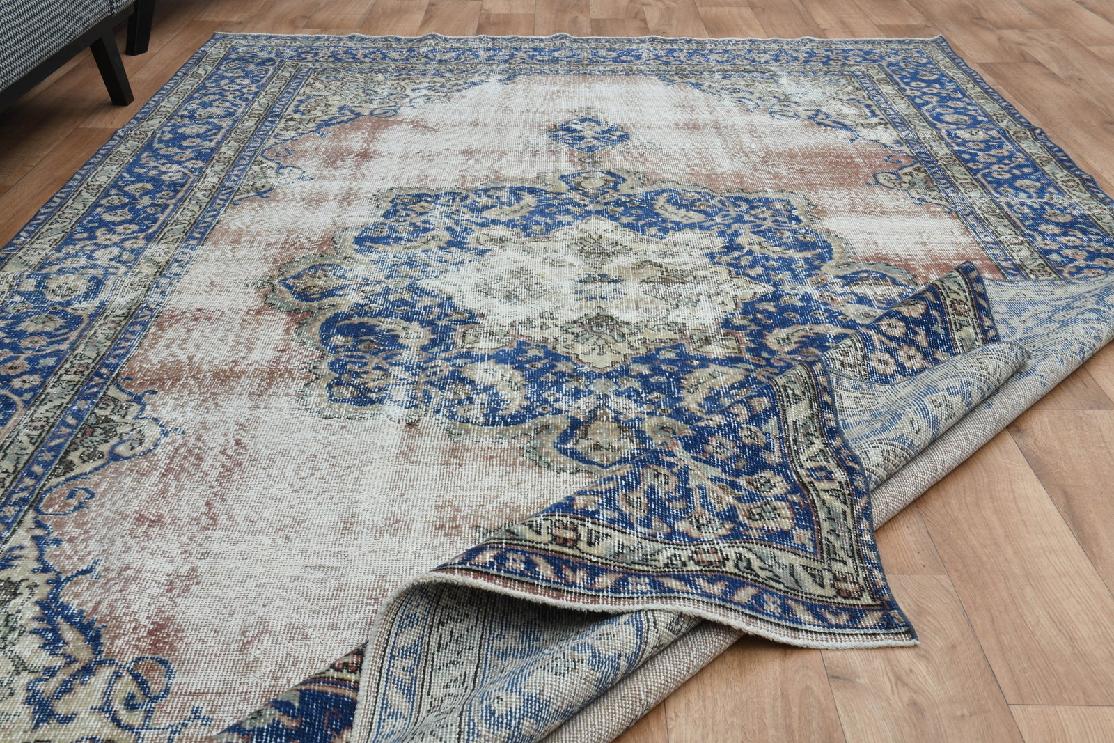 6'7x10'7 ft, PINK VINTAGE RUG - 9