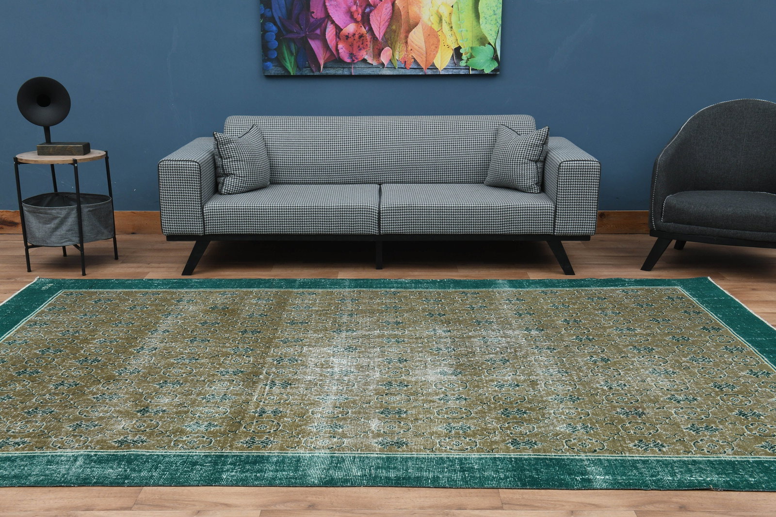 6'7x11.2, GREEN TURKISH RUG - 6