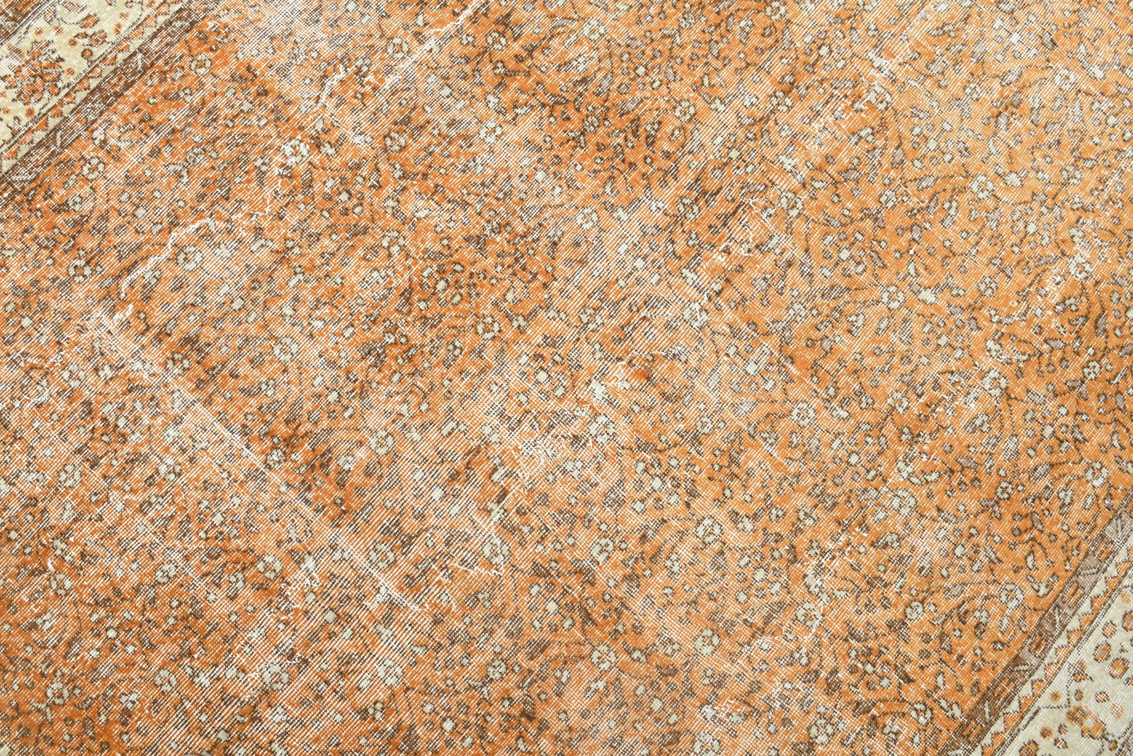 6.8x9.9 ft, ORANGE TURKISH RUG - 2