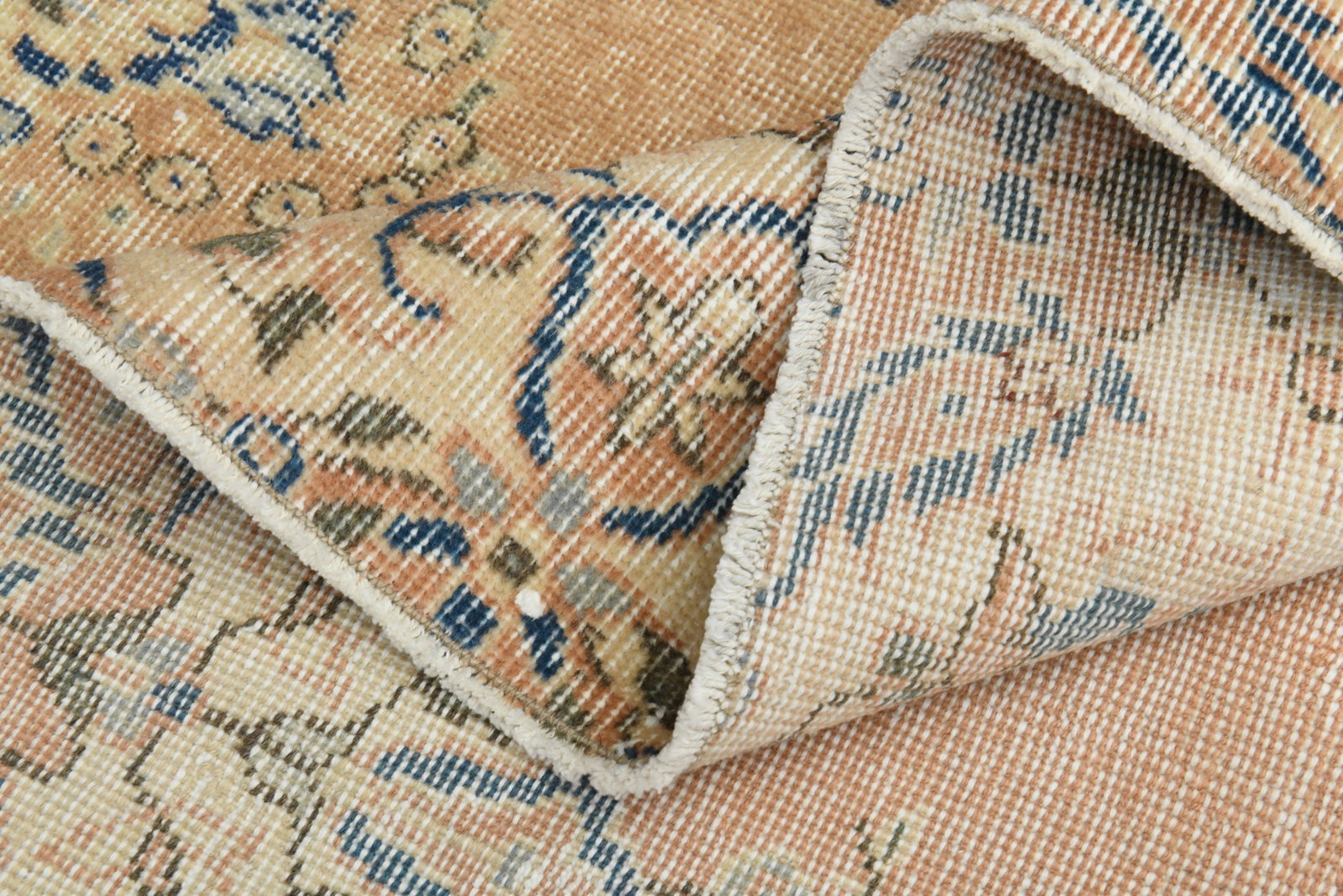 6'6x10'3 ft, FADED Orange Turkish Rug - 9
