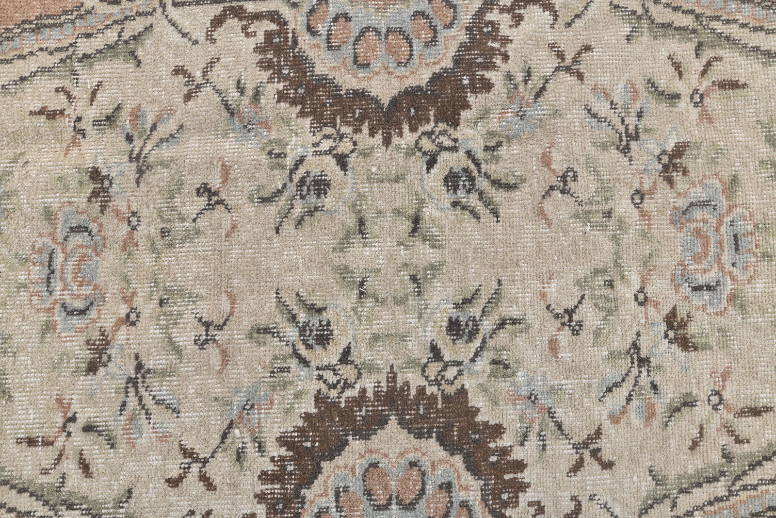 6x10 Turkish Vintage Rug, Beige Brown - 5