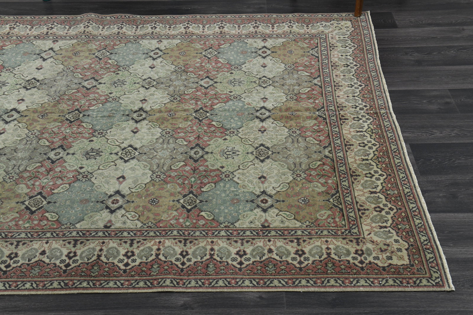 6.3x9.4 ft, TURKISH Rug, VINTAGE - 4