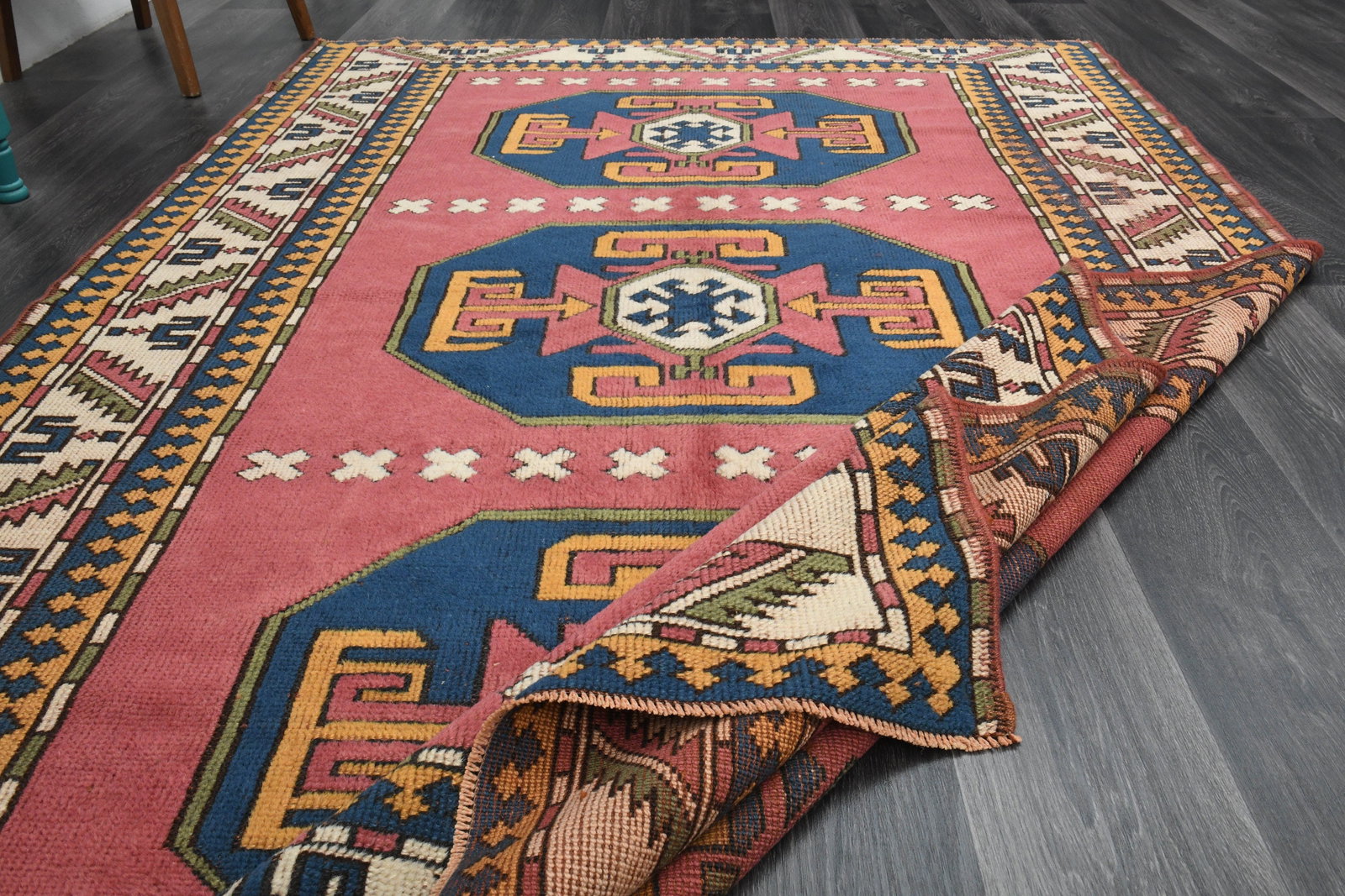 6x8 ft TURKISH Rug, VINTAGE - 8