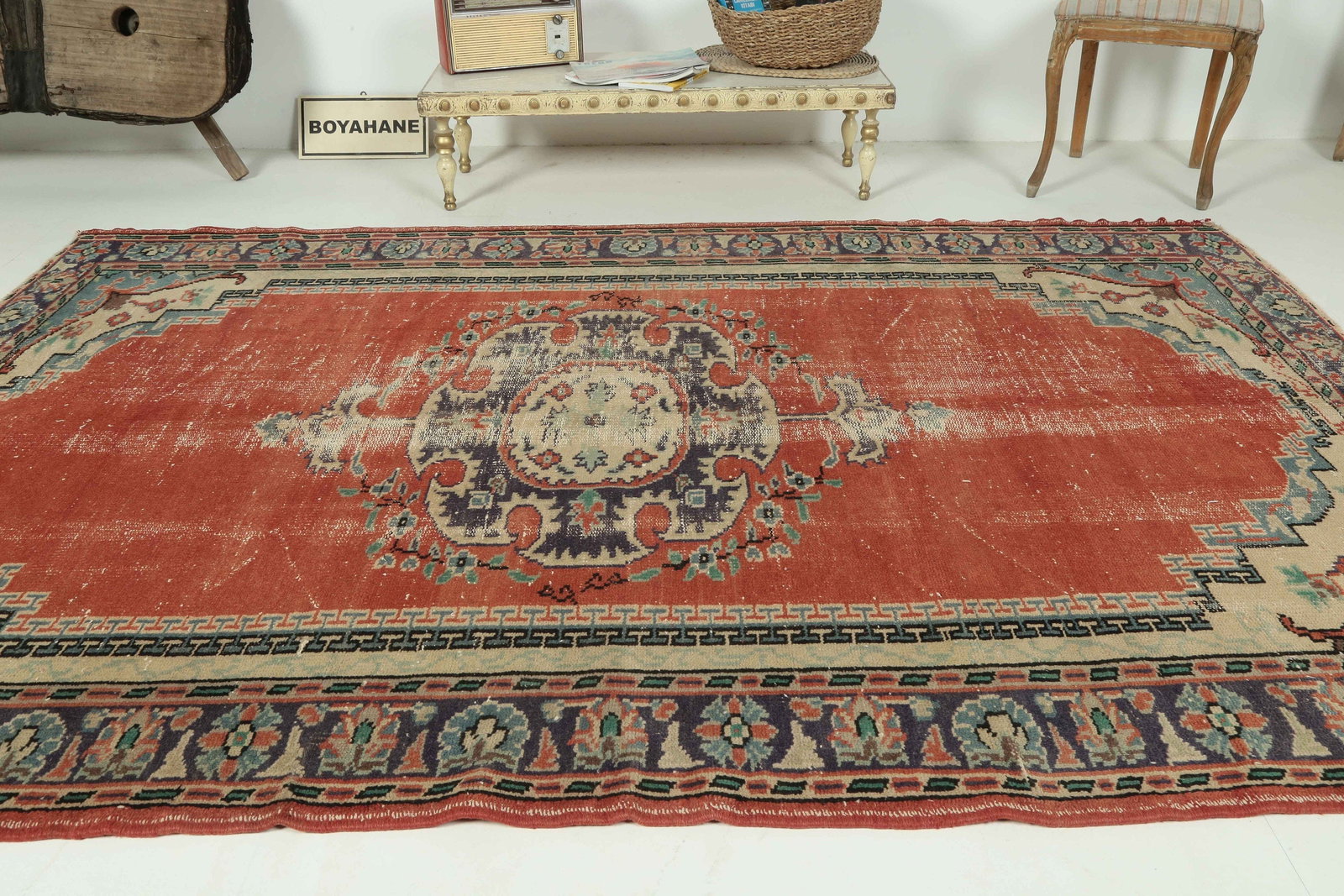 5.9x8.4 Ft, VINTAGE Rug, TURKISH - 3