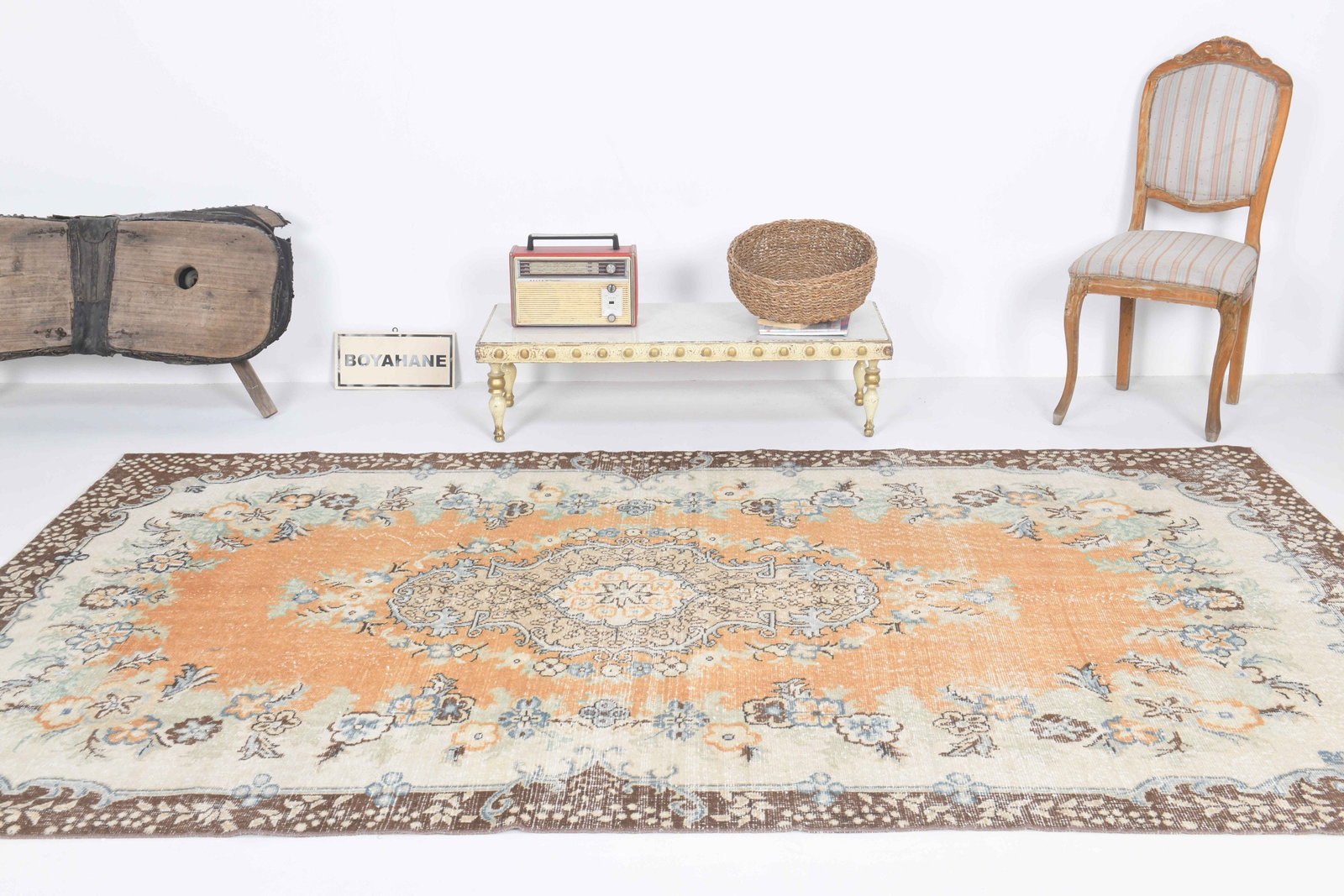 5.7x9.5 ft, TURKISH Rug, Oushak - 3
