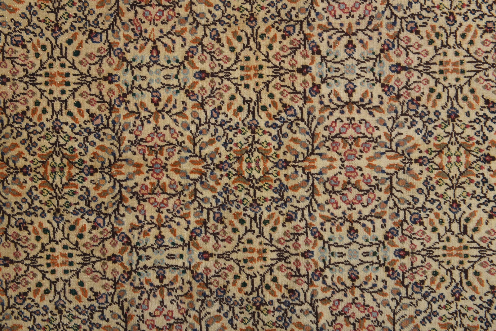 6.4x9.3 ft, Mid 20th Century Rustic Wool Vintage RUG - 5
