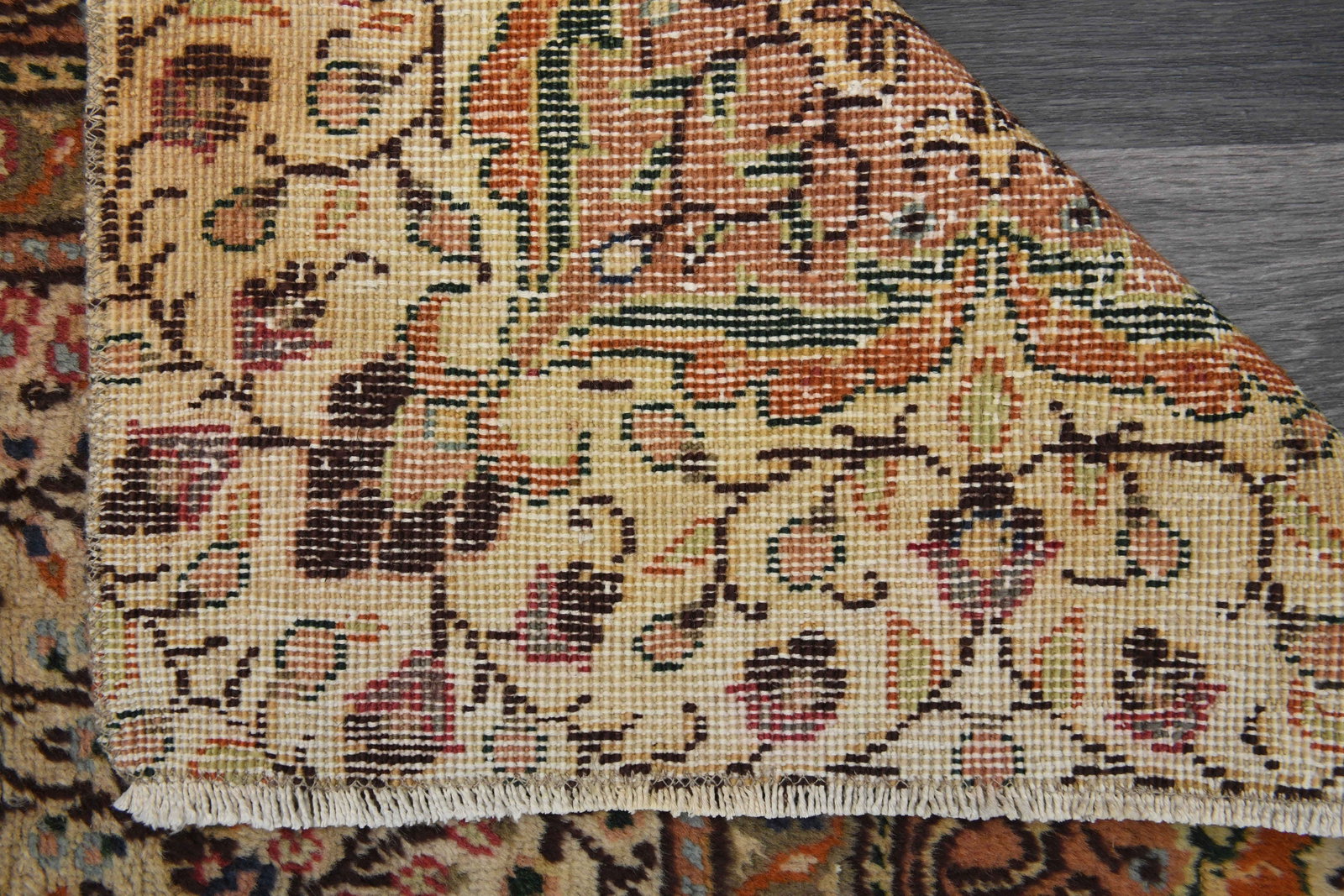 6.4x9.3 ft, Mid 20th Century Rustic Wool Vintage RUG - 7