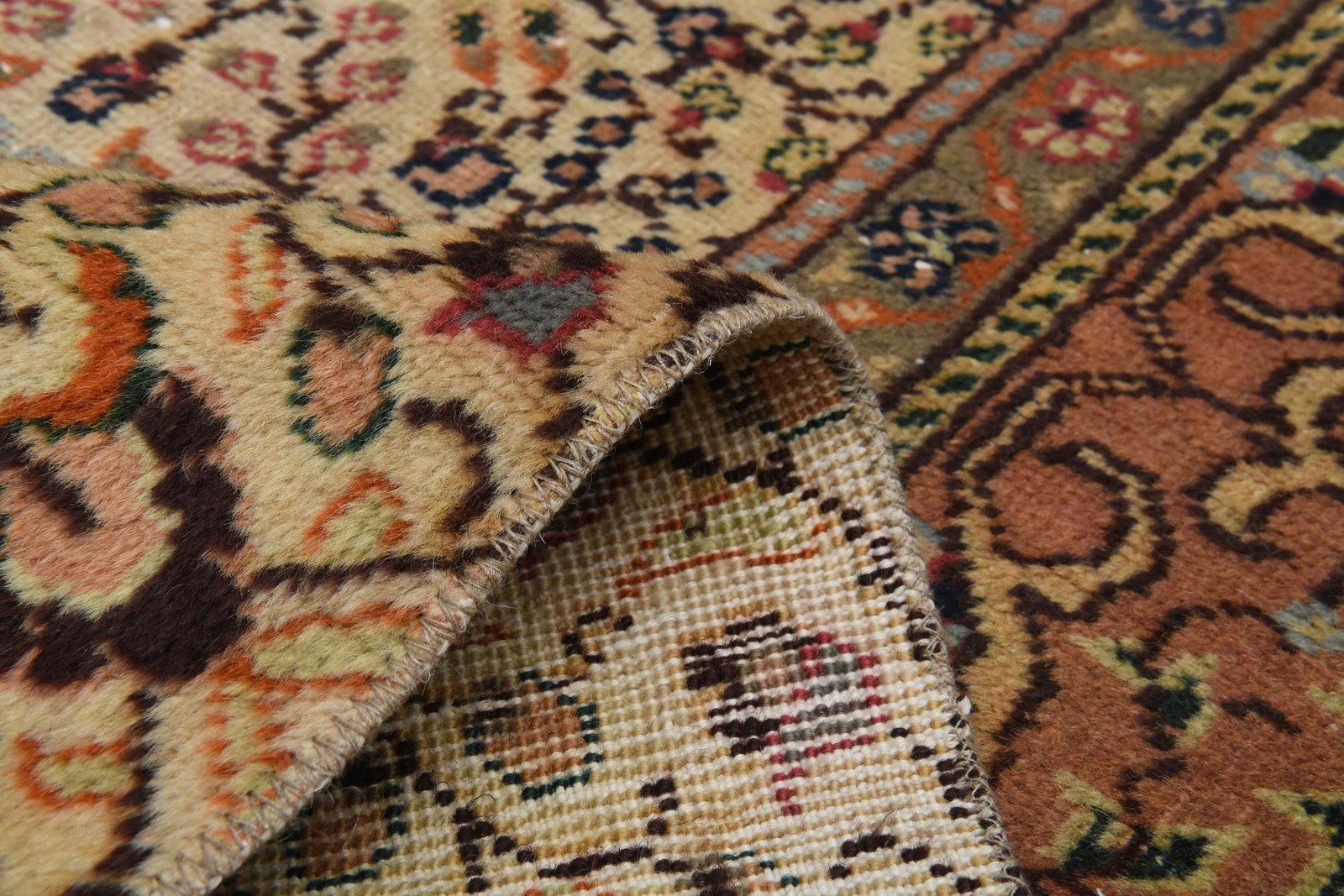 6.4x9.3 ft, Mid 20th Century Rustic Wool Vintage RUG - 8