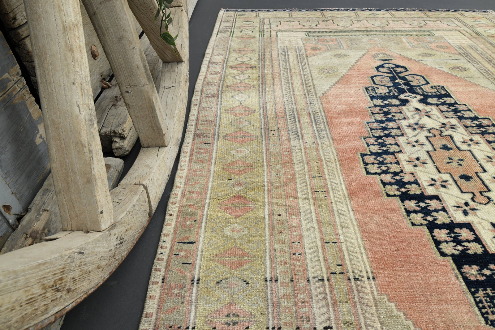 4x7.2 Turkish Rug, Pink Vintage Neutral Turkish - 3