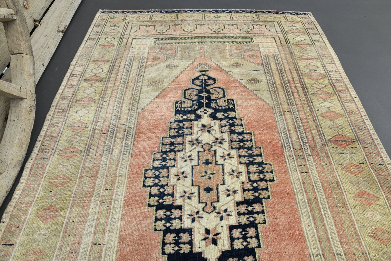 4x7.2 Turkish Rug, Pink Vintage Neutral Turkish - 9